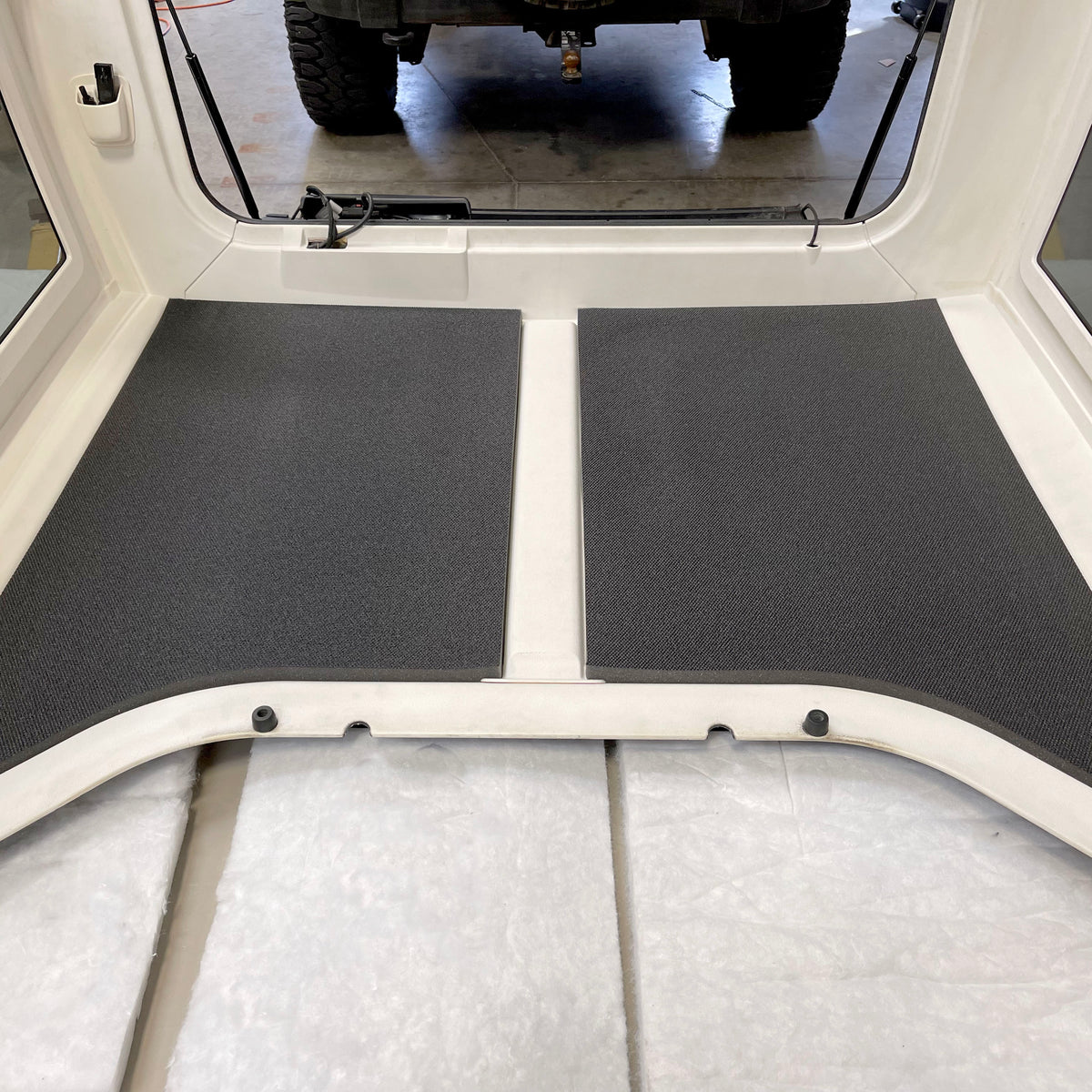 DEI 11-18 Jeep Wrangler JK 2-Door Boom Mat Headliner - 4 Piece - White - 50142 for 2011-2018 Jeep Wrangler - front view