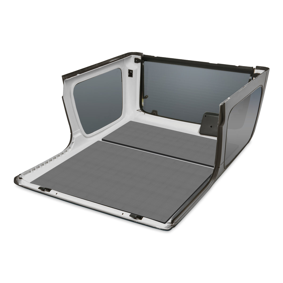 DEI 97-06 Jeep Wrangler TJ 2-Door Boom Mat Headliner - 2 Piece - Gray - 50144 for 1997-2006 Jeep Wrangler - front view