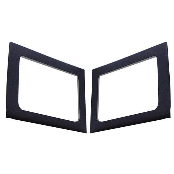 DEI 11-18 Jeep Wrangler JK 4-Door Boom Mat Rear Side Window Trim - 2 Piece - Black - 50149 for 2011-2018 Jeep Wrangler - fron