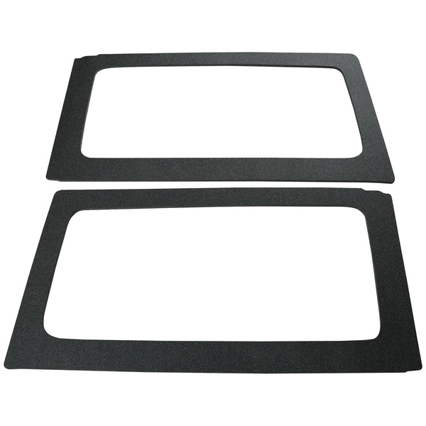 DEI 11-18 Jeep Wrangler JK 2-Door Boom Mat Rear Side Window Trim - 2 Piece - Black - 50152 for 2011-2018 Jeep Wrangler - fron