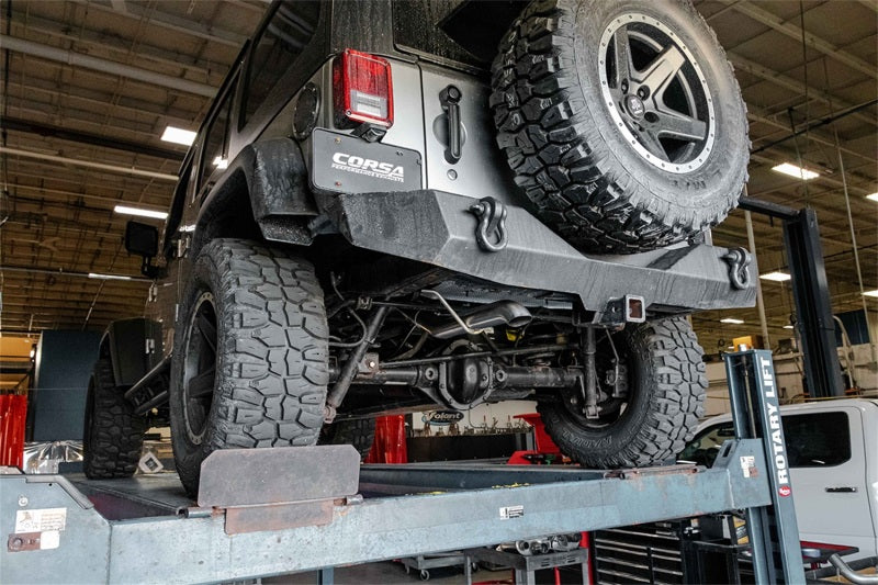 Corsa 2007-2018 Jeep Wrangler JKU 3.6L Sport 2.75in Cat-Back Exhaust w/ Turn Down Tip - 21121