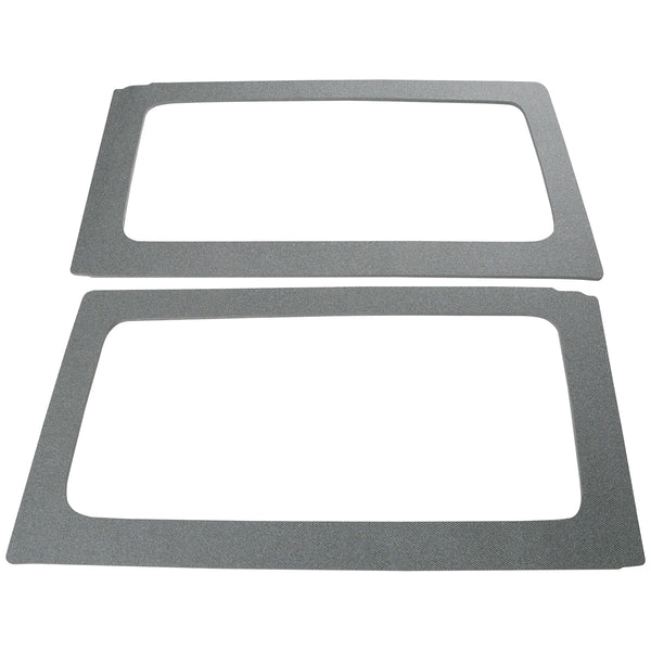 DEI 11-18 Jeep Wrangler JK 2-Door Boom Mat Rear Side Window Trim - 2 Piece - Gray - 50153 for 2011-2018 Jeep Wrangler - front