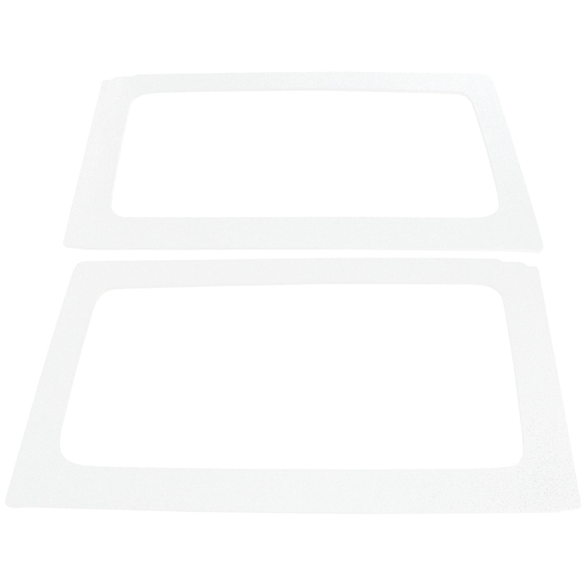 DEI 11-18 Jeep Wrangler JK 2-Door Boom Mat Rear Side Window Trim - 2 Piece - White - 50154 for 2011-2018 Jeep Wrangler - fron