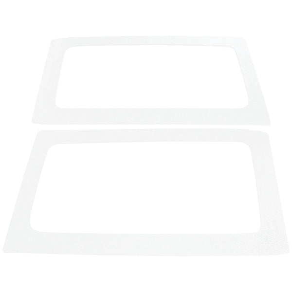 DEI 11-18 Jeep Wrangler JK 2-Door Boom Mat Rear Side Window Trim - 2 Piece - White - 50154 for 2011-2018 Jeep Wrangler - fron