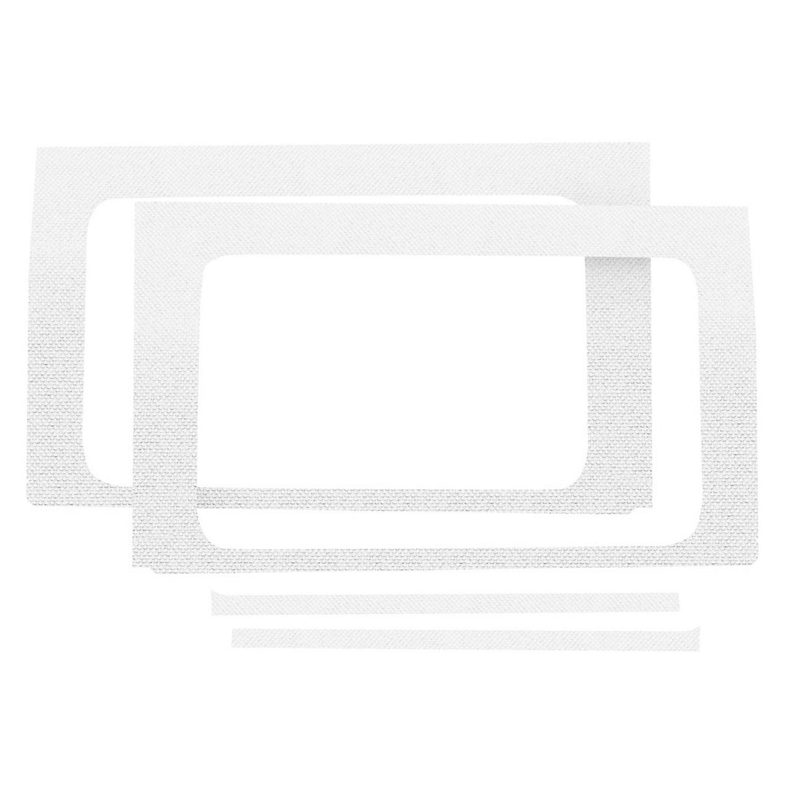 DEI 18-23 Jeep Wrangler JL 4-Door Boom Mat Rear Side Window Trim - 4 Piece - White - 50175 for 2018-2024 Jeep Wrangler - fron