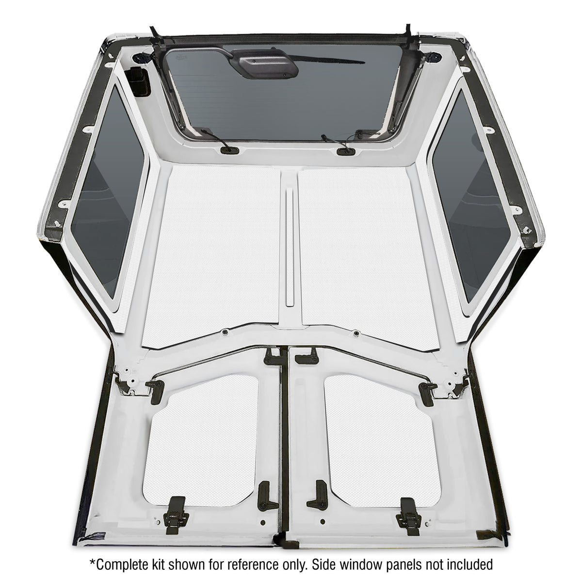 DEI 18-23 Jeep Wrangler JL 2-Door Boom Mat Headliner - 5 Piece - White - 50190 for 2018-2024 Jeep Wrangler - front view
