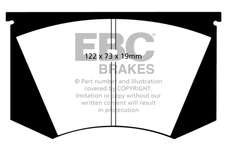 EBC 64-66 Ac Cobra 7.0 Yellowstuff Front Brake Pads - DP4223R