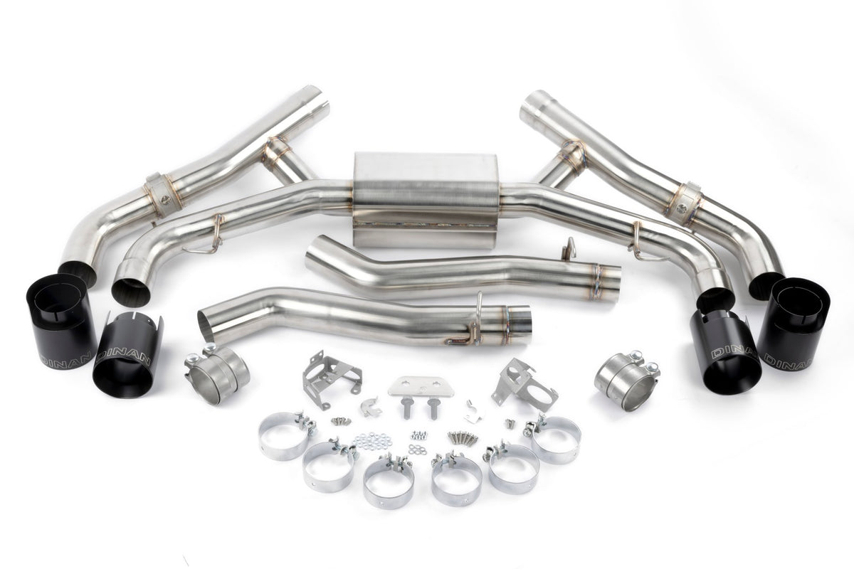 Dinan - Valved Axle-Back Exhaust - 2020-2026 BMW X5M/X6M - D660-0090-BLK