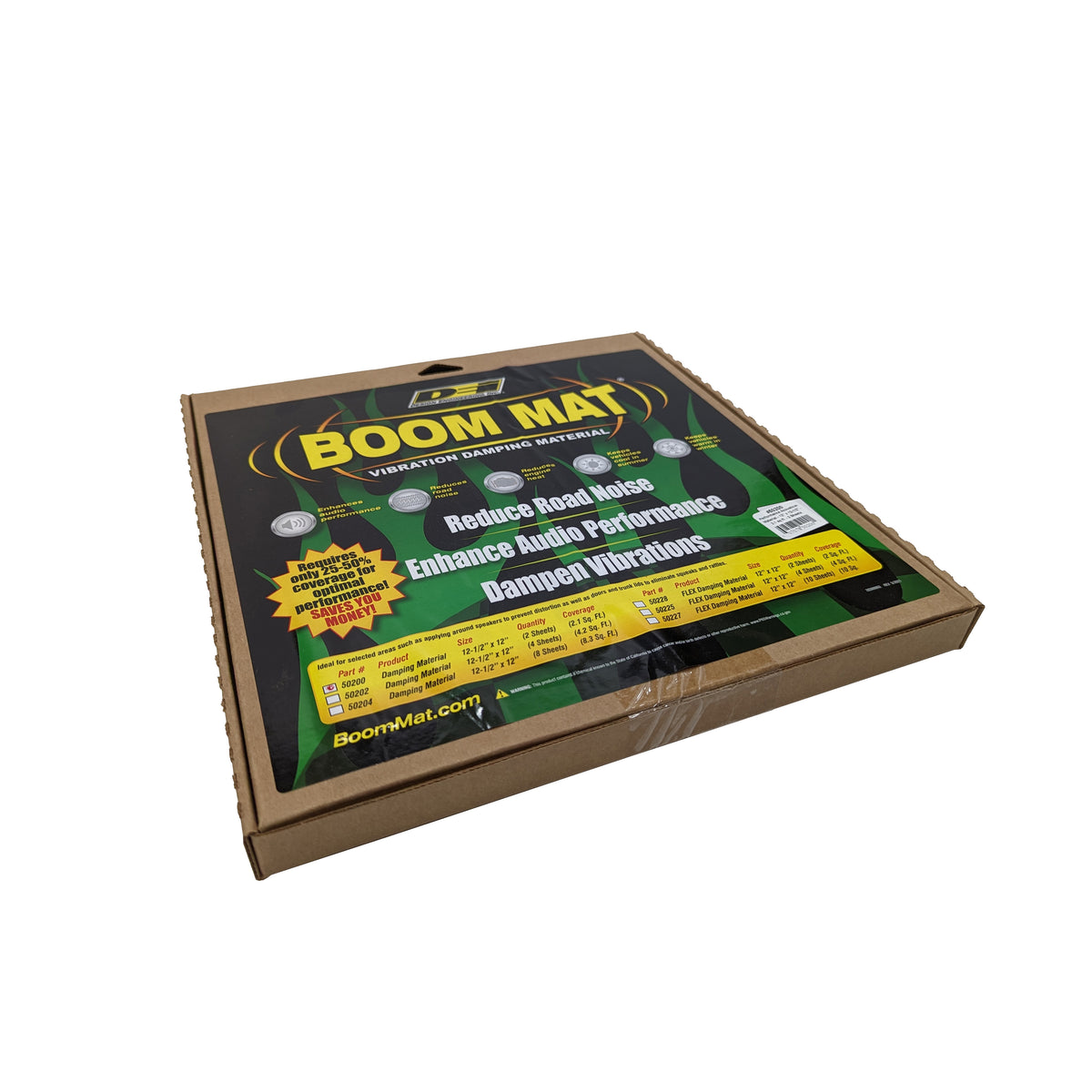 DEI Boom Mat Damping Material - 12in x 12-1/2in (2mm) - 2.1 sq ft - 2 Sheets - 50200 by DEI - front view