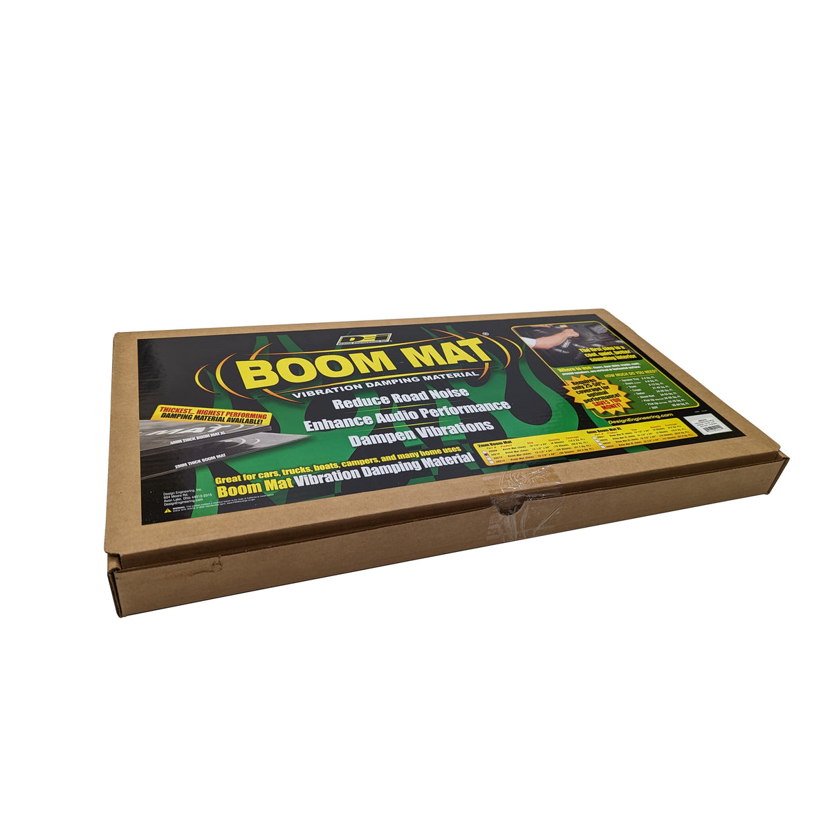 DEI Boom Mat Damping Material - 12-1/2in x 24in (2mm) - 20.8 sq ft - 10 Sheets - 50210 by DEI - front view
