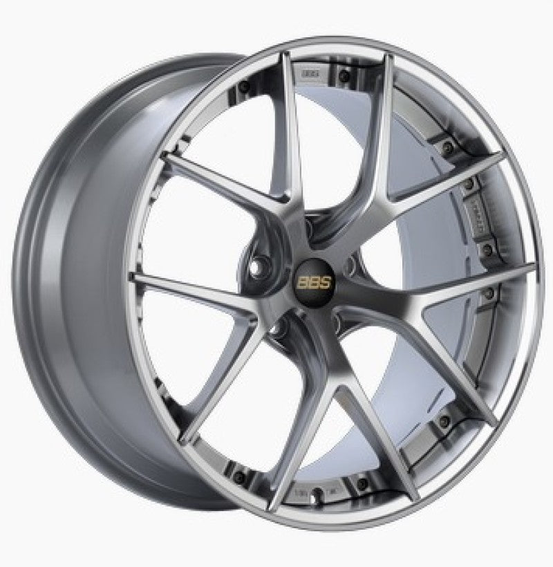 BBS RI-S 20x10 5x112 ET38 Diamond Silver Center / Diamond Cut Lip Wheel -82mm PFS/Clip Required - RIS014DSPK