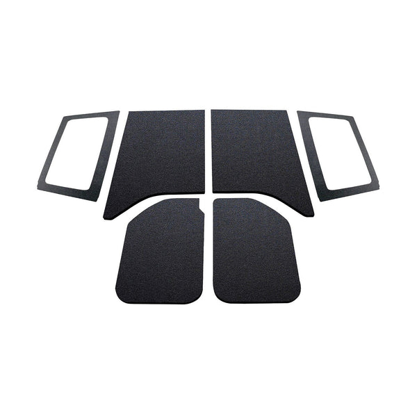 DEI 11-18 Jeep Wrangler JK 2-Door Boom Mat Complete Headliner Kit - 6 Piece - Black - 50285 for 2007-2018 Jeep Wrangler - fro
