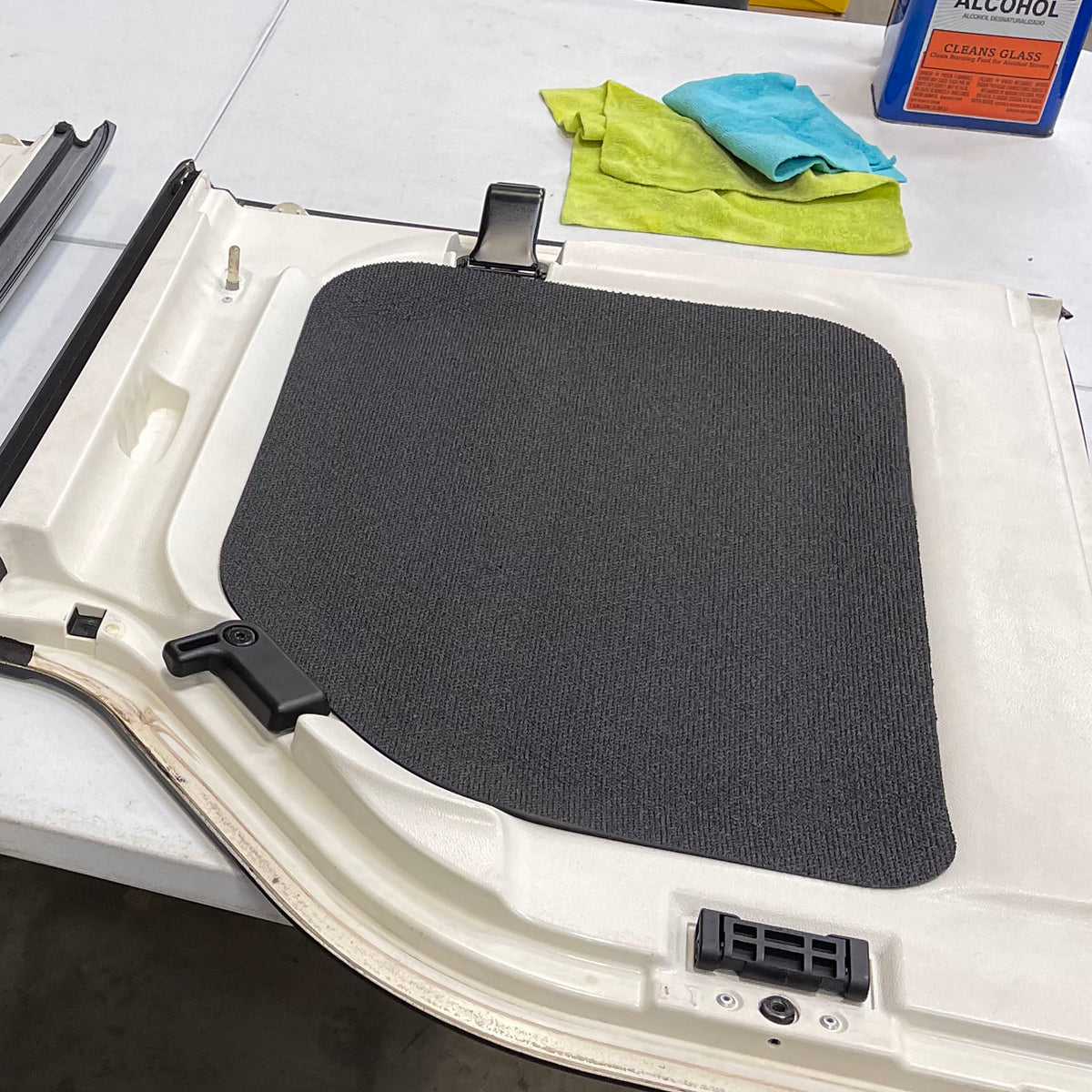 DEI 11-18 Jeep Wrangler JK 2-Door Boom Mat Complete Headliner Kit - 6 Piece - Gray - 50286 for 2011-2018 Jeep Wrangler - fron