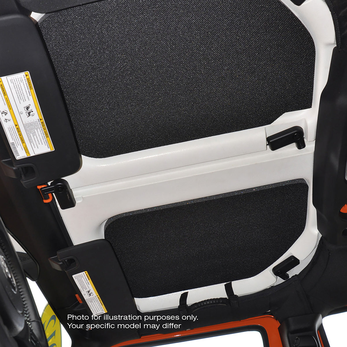 DEI 11-18 Jeep Wrangler JK 2-Door Boom Mat Complete Headliner Kit - 6 Piece - Gray - 50286 for 2011-2018 Jeep Wrangler - fron
