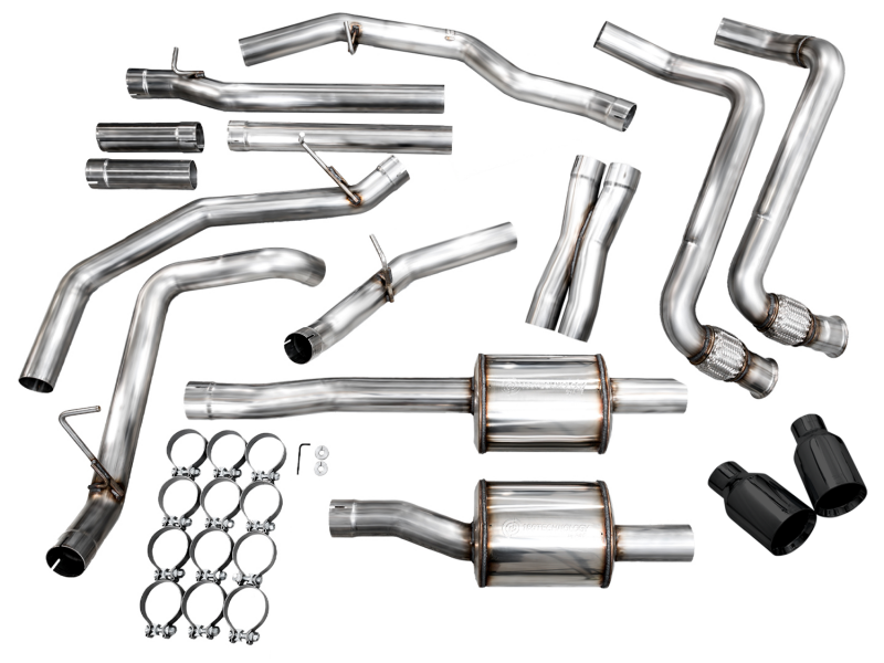 AWE 25+ RAM 1500 3.0TT 0FG Catback Touring Exhaust - Diamond Black Tips - 3015-33530