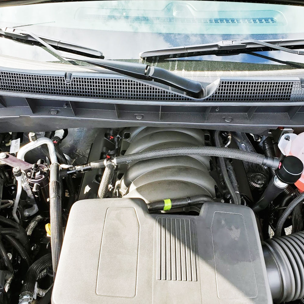 UPR - Plug N Play™ Pro Series Dual Valve Oil Catch Can CSS (fits 19-24 GM Chevrolet GMC Trucks 6.2L) UPR - 5030-244-1-CSS