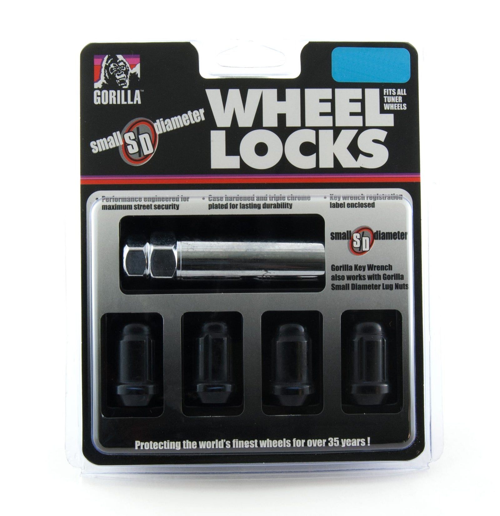 Gorilla Automotive - SD Lock Acorn 1/2 Blk Clam - 21681BC