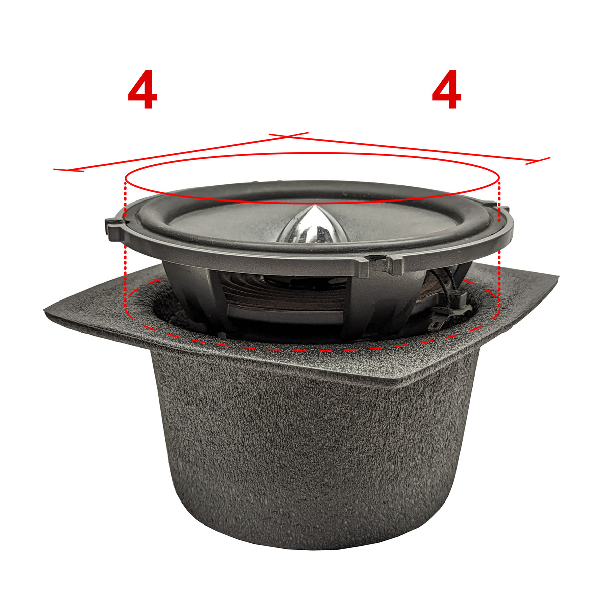 DEI Speaker Baffles 4in Round Pair - 50310 by DEI - front view