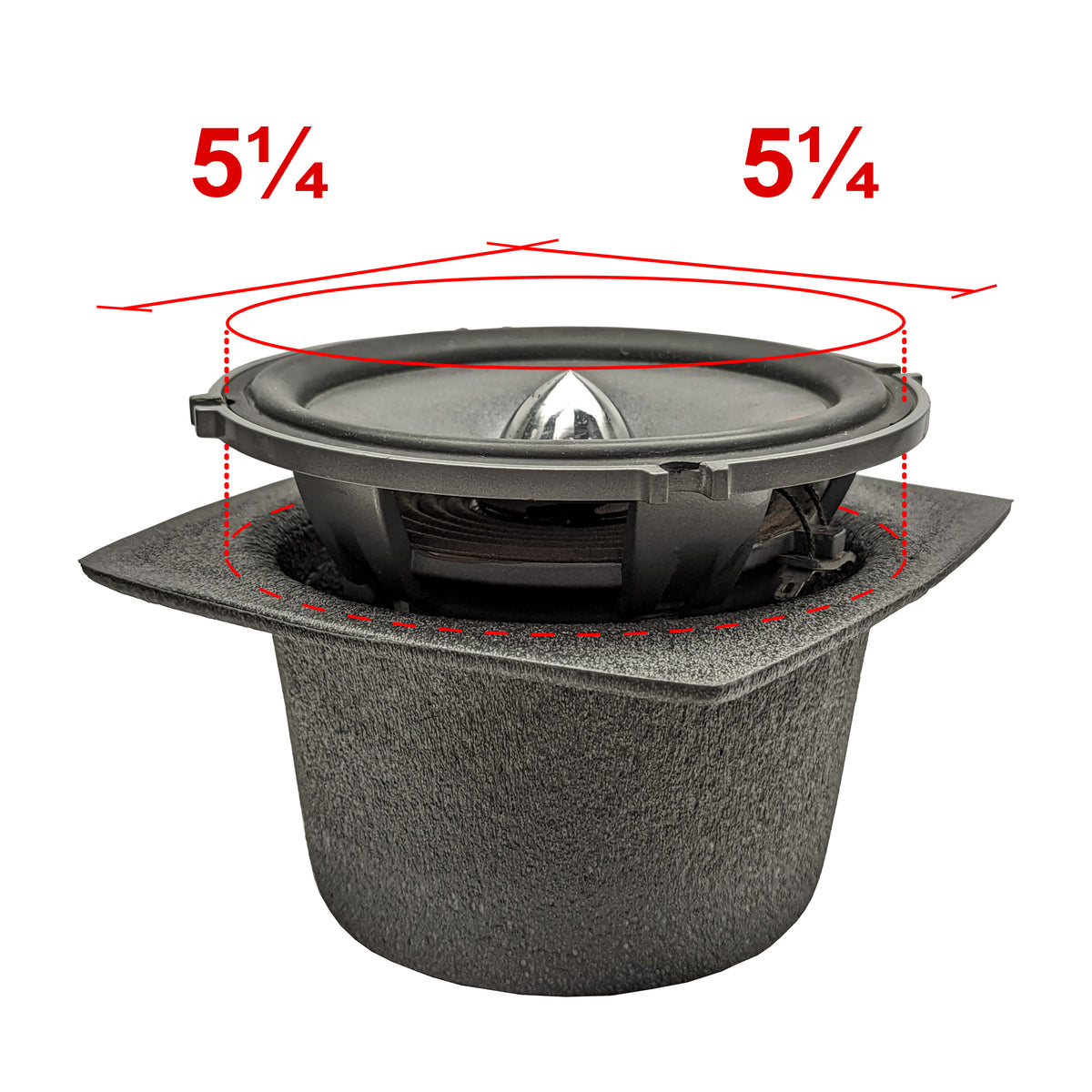 DEI Speaker Baffles 5.25in Round 6.5in Wide 6.5 Height 4in Deep Pair - 50320 by DEI - front view