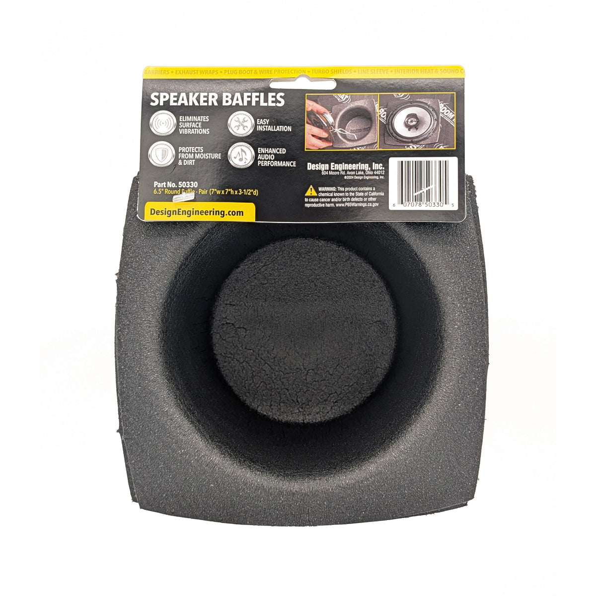 DEI Speaker Baffles 6.5in Round Pair - 50330 by DEI - front view