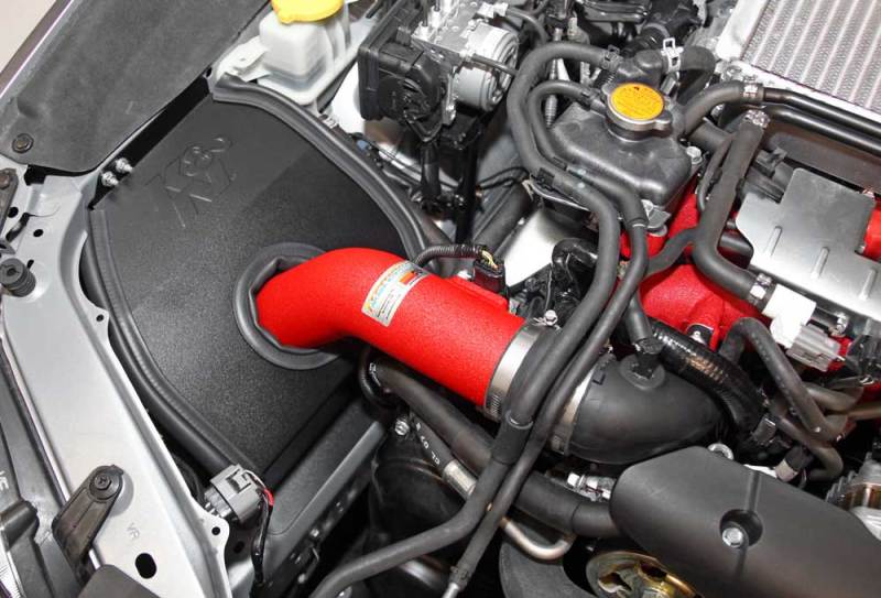 K&amp;N 2015 Subaru WRX-STI 2.5L H4 Red Typhoon Short Ram Intake - 69-8007TWR