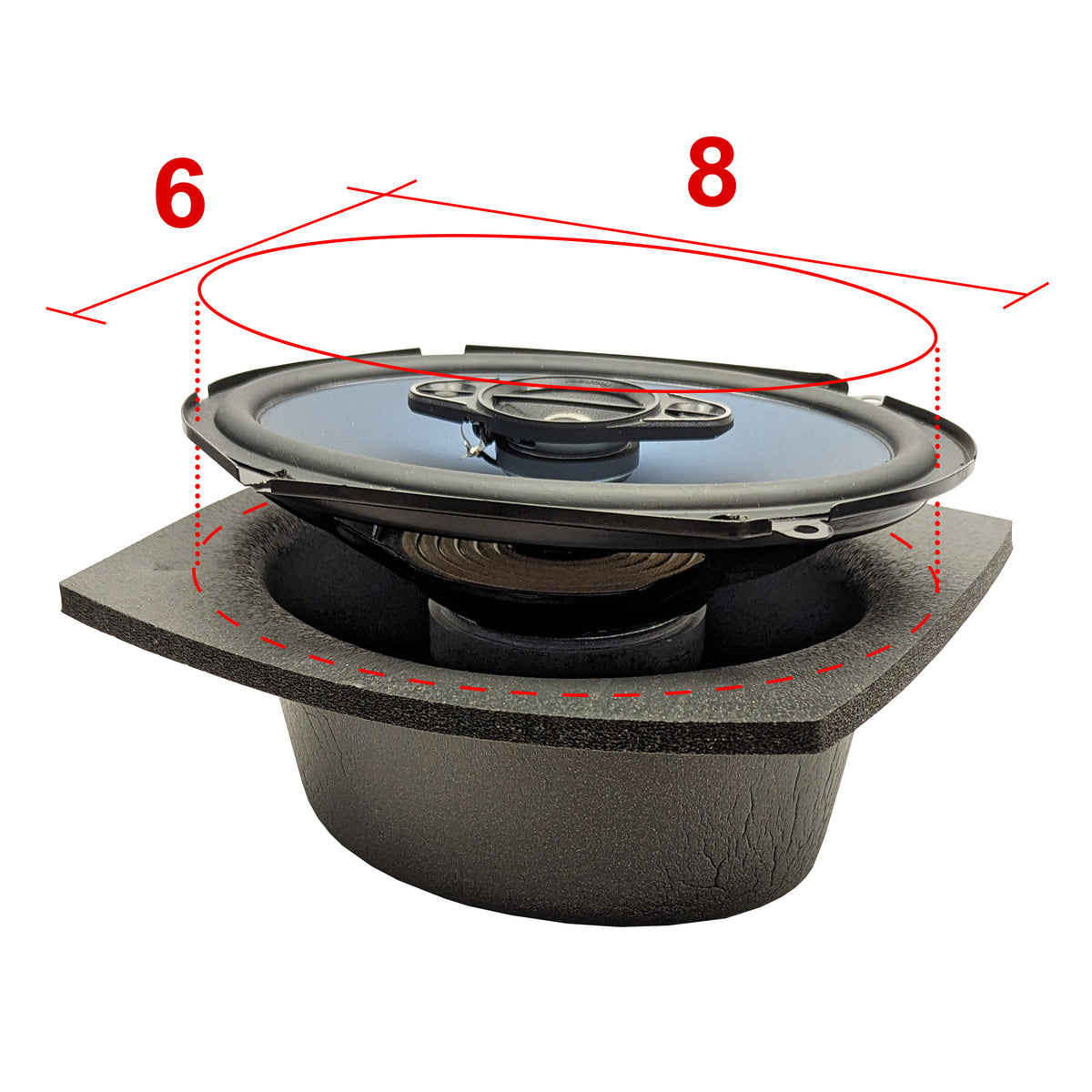 DEI Speaker Baffles 6in x 8in Oval Slim Pair - 50371 by DEI - front view