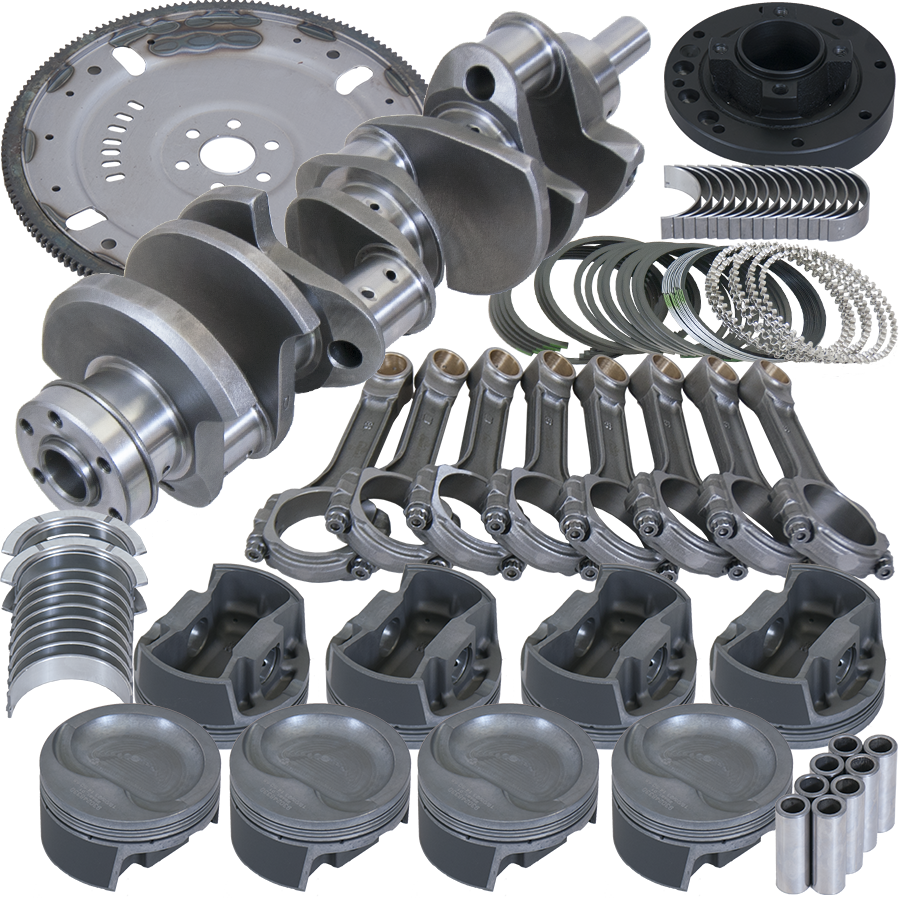 Eagle Ford 351W 4.000in Crank 6.250in I-Beam Rod -28cc 4.030in Piston 164 Tooth FP Balanced Assembly - B1612403064 - front view