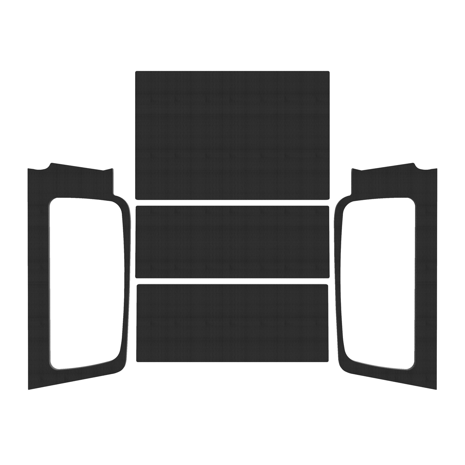 DEI 04-06 Jeep Wrangler LJ Unliminted Headliner Complete Kit - Black - 50601 for 2004-2006 Jeep Wrangler - front view