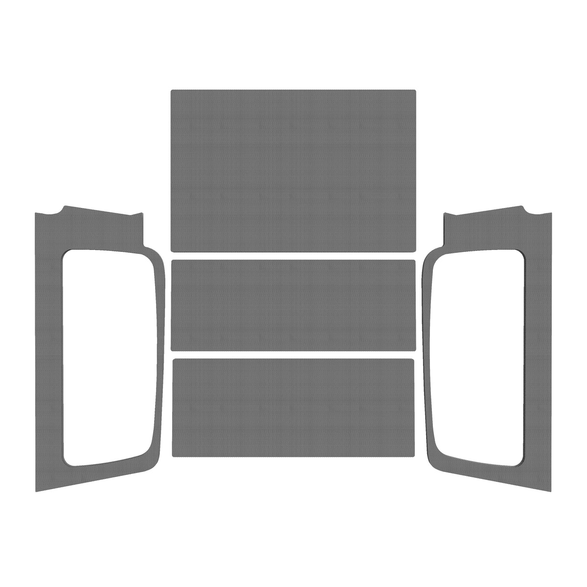 DEI 04-06 Jeep Wrangler LJ Unliminted Headliner Complete Kit - Gray - 50603 for 2004-2006 Jeep Wrangler - front view