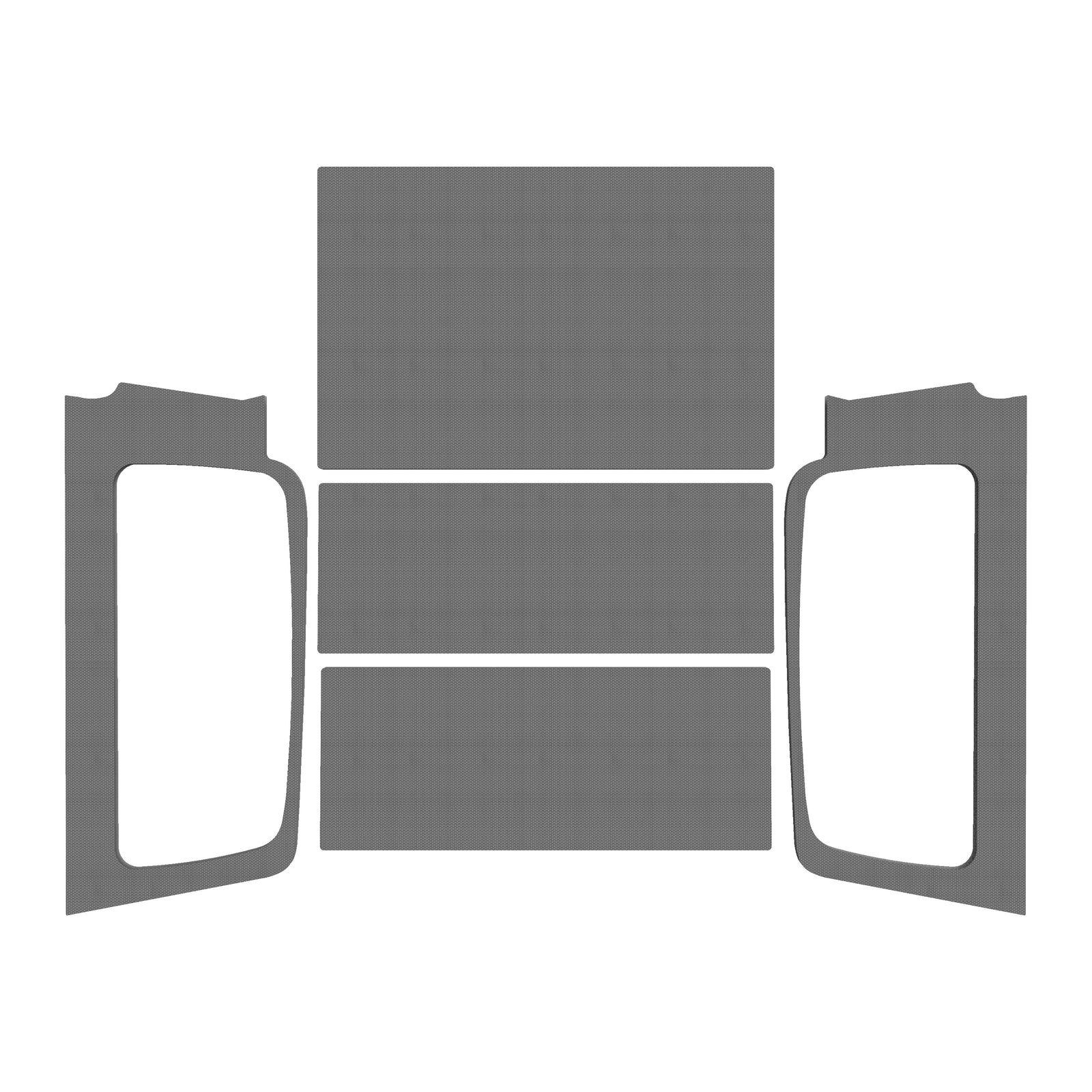 DEI 04-06 Jeep Wrangler LJ Unliminted Headliner Complete Kit - Gray - 50603 for 2004-2006 Jeep Wrangler - front view