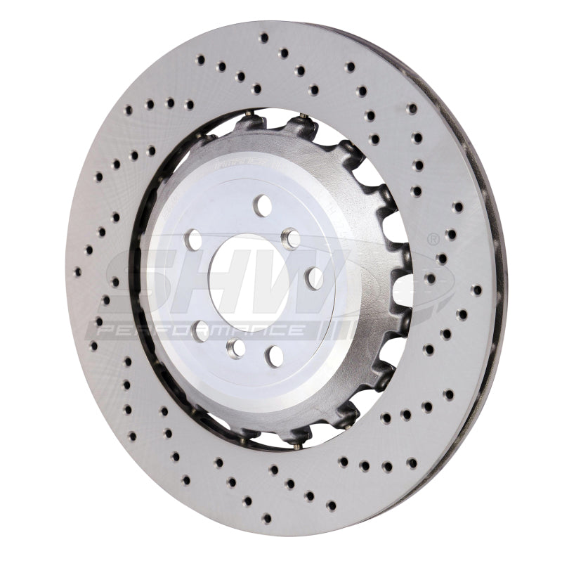 SHW 11-16 BMW M5 4.4L Right Rear Cross-Drilled Lightweight Brake Rotor (34212284104) - BRR48181 for 2012-2019 BMW M6 - front 