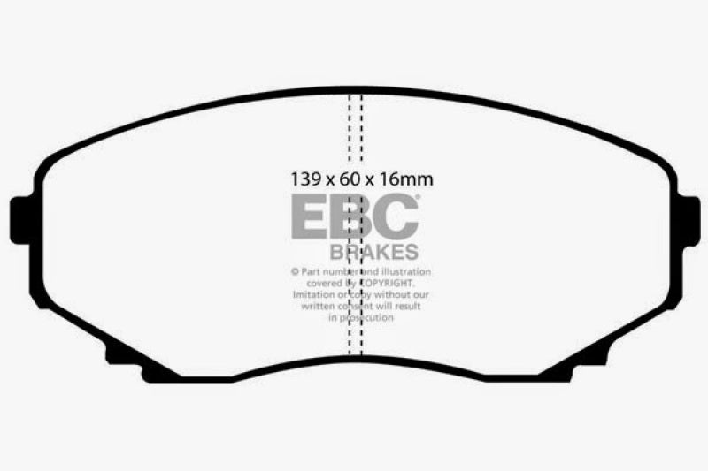 EBC 00-02 Mazda MPV 2.5 Ultimax2 Front Brake Pads - UD551