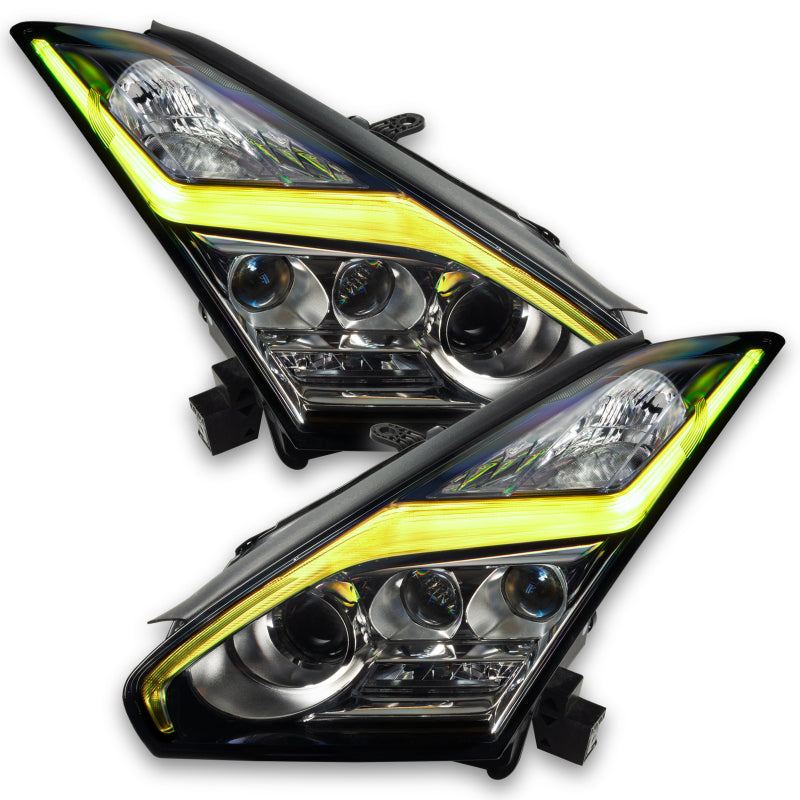 Oracle 15-21 Nissan GT-R RGB+W (Lightning Bolt) Headlight DRL Upgrade Kit - ColorSHIFT SEE WARRANTY - 1283-330