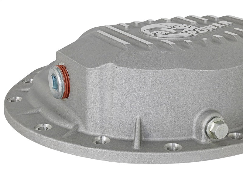 aFe Power Rear Differential Cover Raw w/Machined Fins Street Ser. 16-17 Nissan Titan XD (AAM 9.5-14) - 46-70360