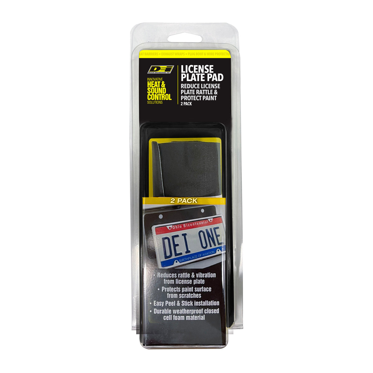 DEI License Plate Pad - 2 Pack - 50941 by DEI - front view