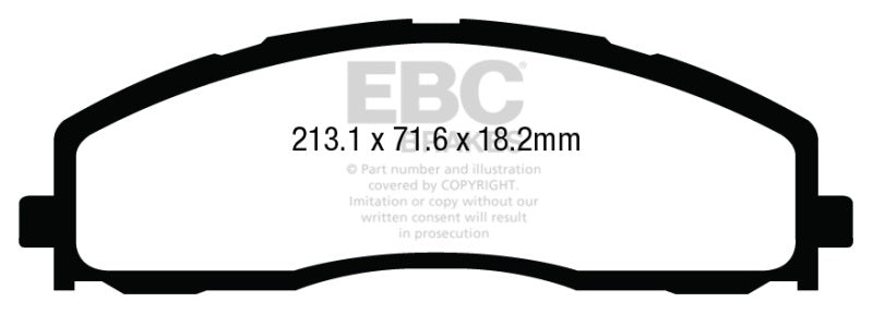 EBC 13+ Ford F250 (inc Super Duty) 6.2 (2WD) Ultimax2 Front Brake Pads - UD1680