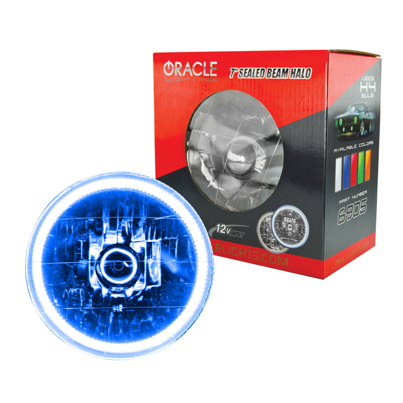 Oracle Pre-Installed Lights 7 IN. Sealed Beam - Blue Halo SEE WARRANTY - 6905-002