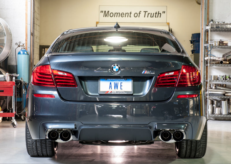 AWE Tuning BMW F10 M5 Touring Edition Axle-Back Exhaust Diamond Black Tips - 3015-43066