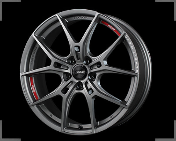 Gram Lights 57FXZ Overseas 18x8.5 +45 5-114.3 Matte Graphite w/Machining Wheel - WGFZV45EMG by Gram Lights