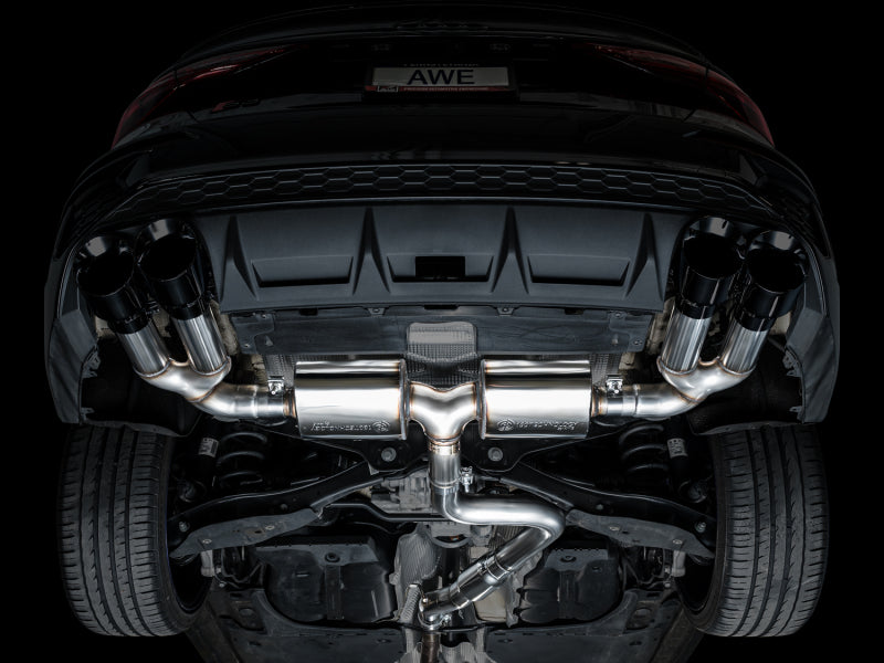 AWE 22-24 Audi 8Y S3 Touring Edition Exhaust - Diamond Black Tips - 3015-43897