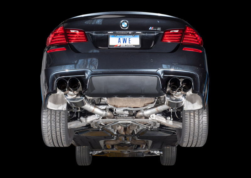 AWE Tuning BMW F10 M5 Touring Edition Axle-Back Exhaust Diamond Black Tips - 3015-43066