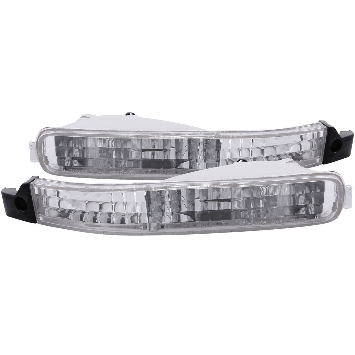 ANZO 1992-1993 Honda Accord Euro Parking Lights Chrome - 511007 for 1992-1993 Honda Accord - front view