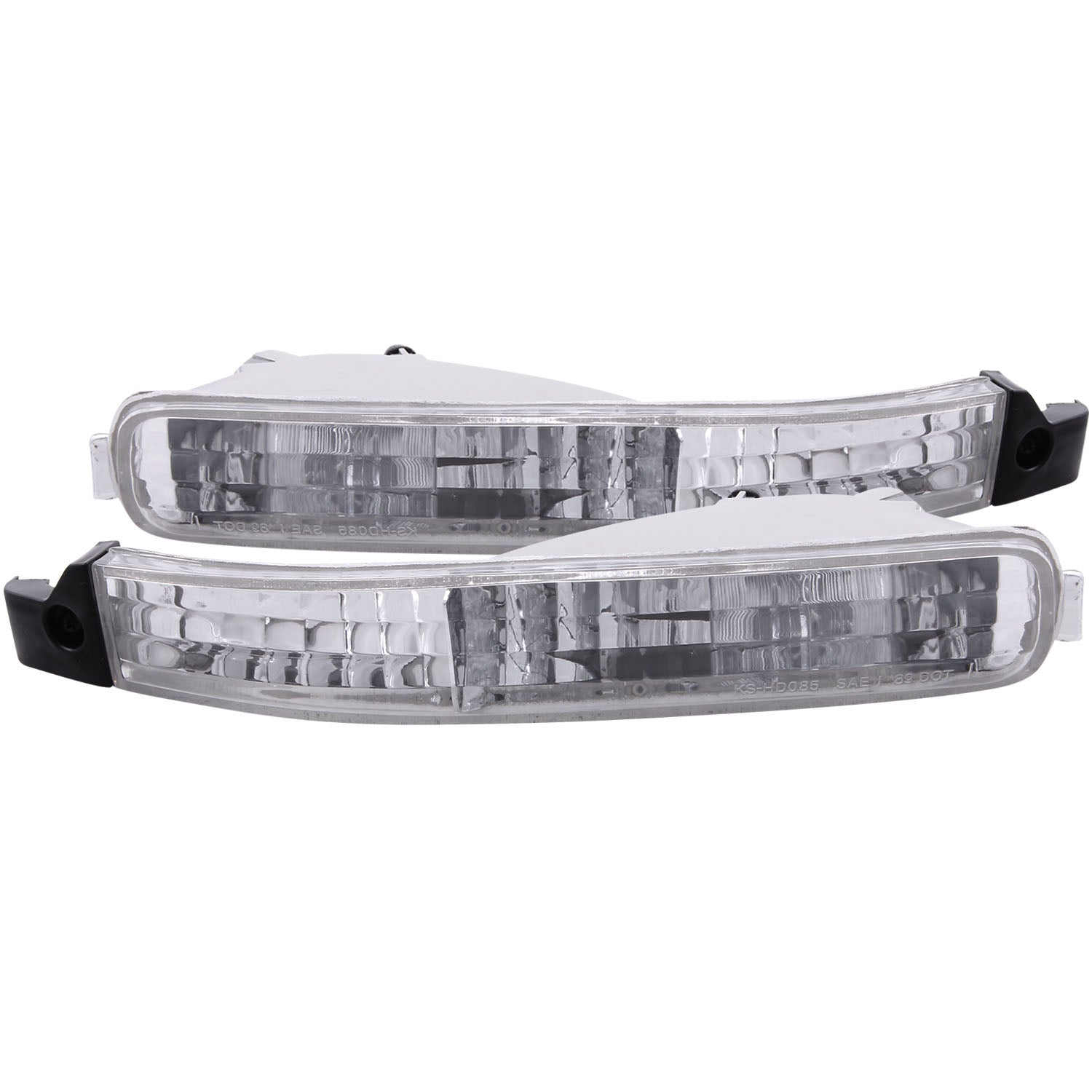 ANZO 1992-1993 Honda Accord Euro Parking Lights Chrome - 511007 for 1992-1993 Honda Accord - front view