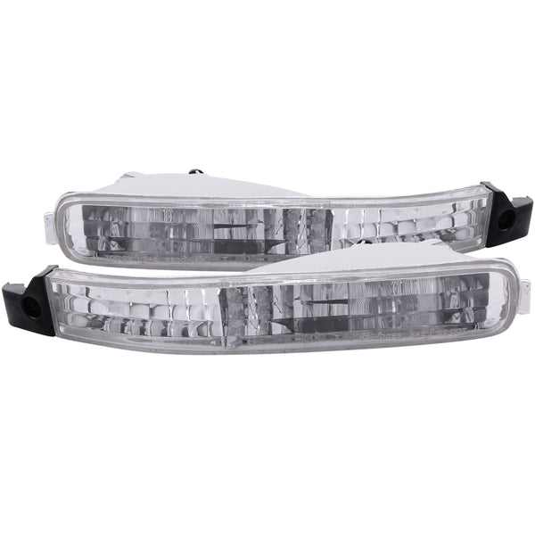 ANZO 1992-1993 Honda Accord Euro Parking Lights Chrome - 511007 for 1992-1993 Honda Accord - front view