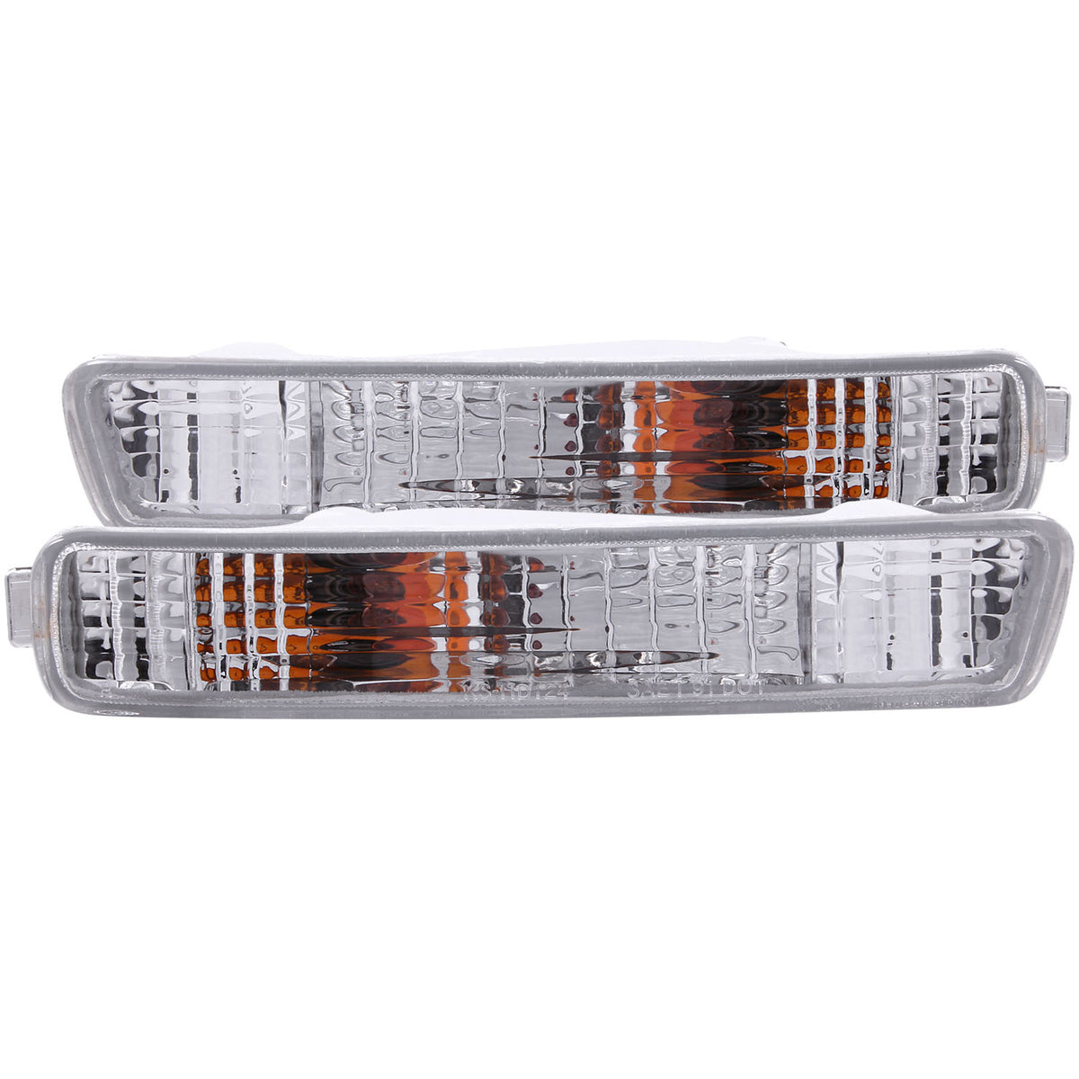 ANZO 1994-1995 Honda Accord Euro Parking Lights Chrome - 511008 for 1994-1995 Honda Accord - front view