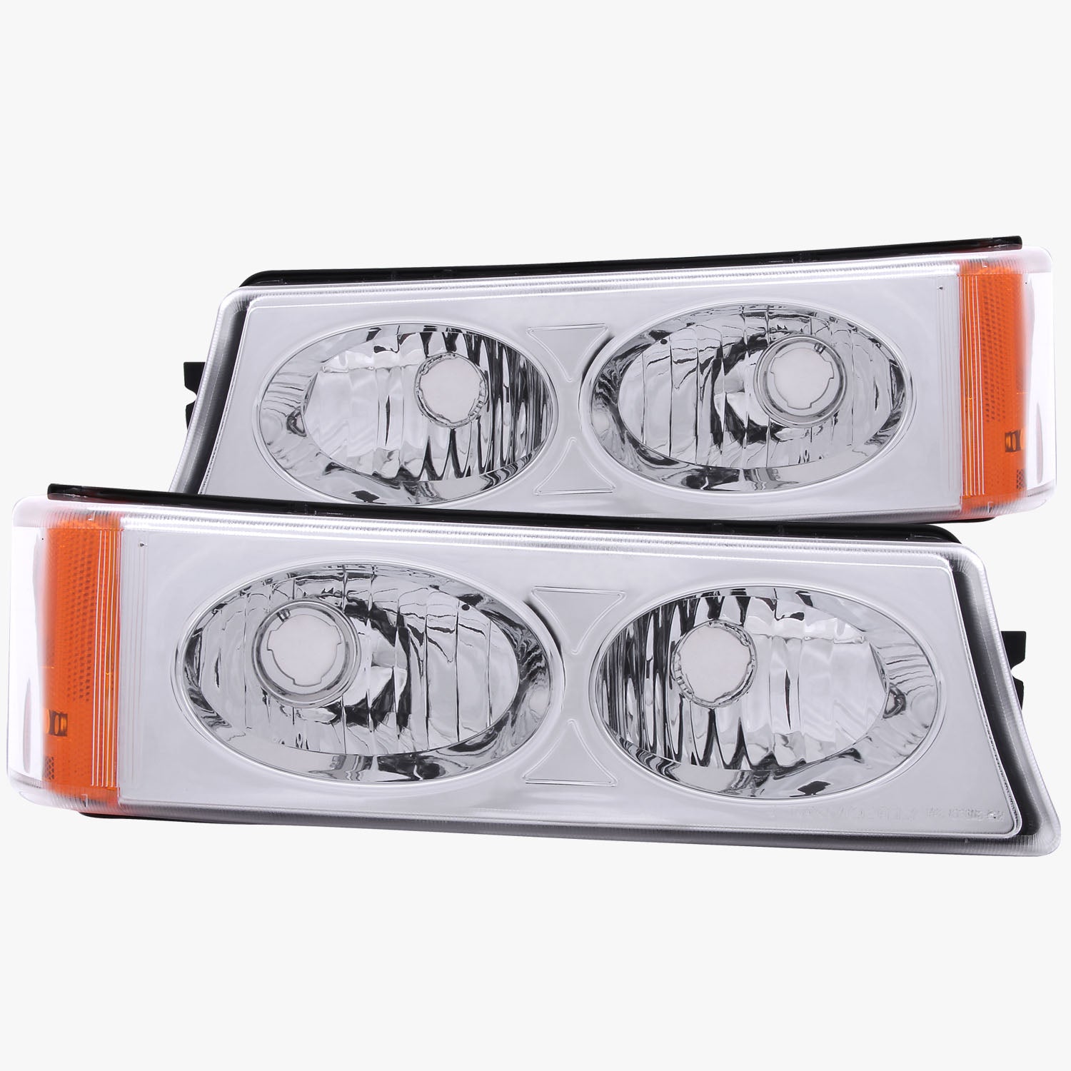 ANZO 2003-2006 Chevrolet Silverado 1500 Euro Parking Lights Crystal - 511035 for 2003-2007 Chevrolet Silverado 1500 - front v