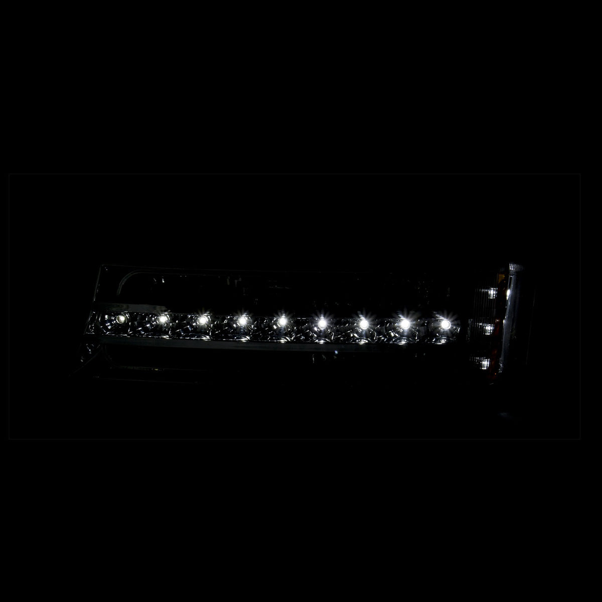 ANZO 2003-2006 Chevrolet Silverado 1500 LED Parking Lights Black w/ Amber Reflector - 511067