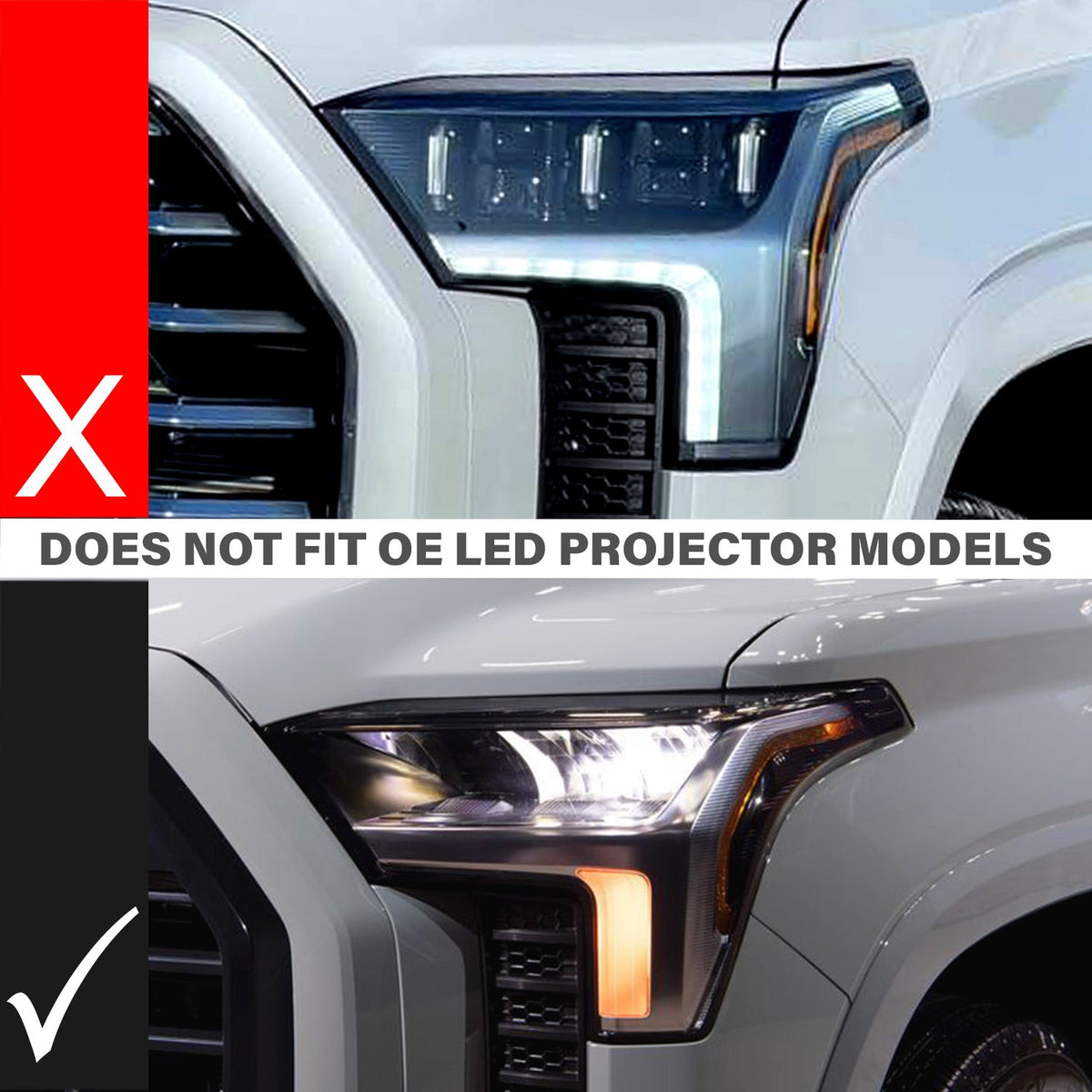 TOYOTA TUNDRA 22-26 FULL LED DRL VENT LIGHTS W/ DRL SWITCH, INITIATION, & SEQUENTIAL SIGNAL (FOR OE BUMPERS ONLY; DOES NOT FIT MODELS WITH FACTORY LED PROJECTORS)