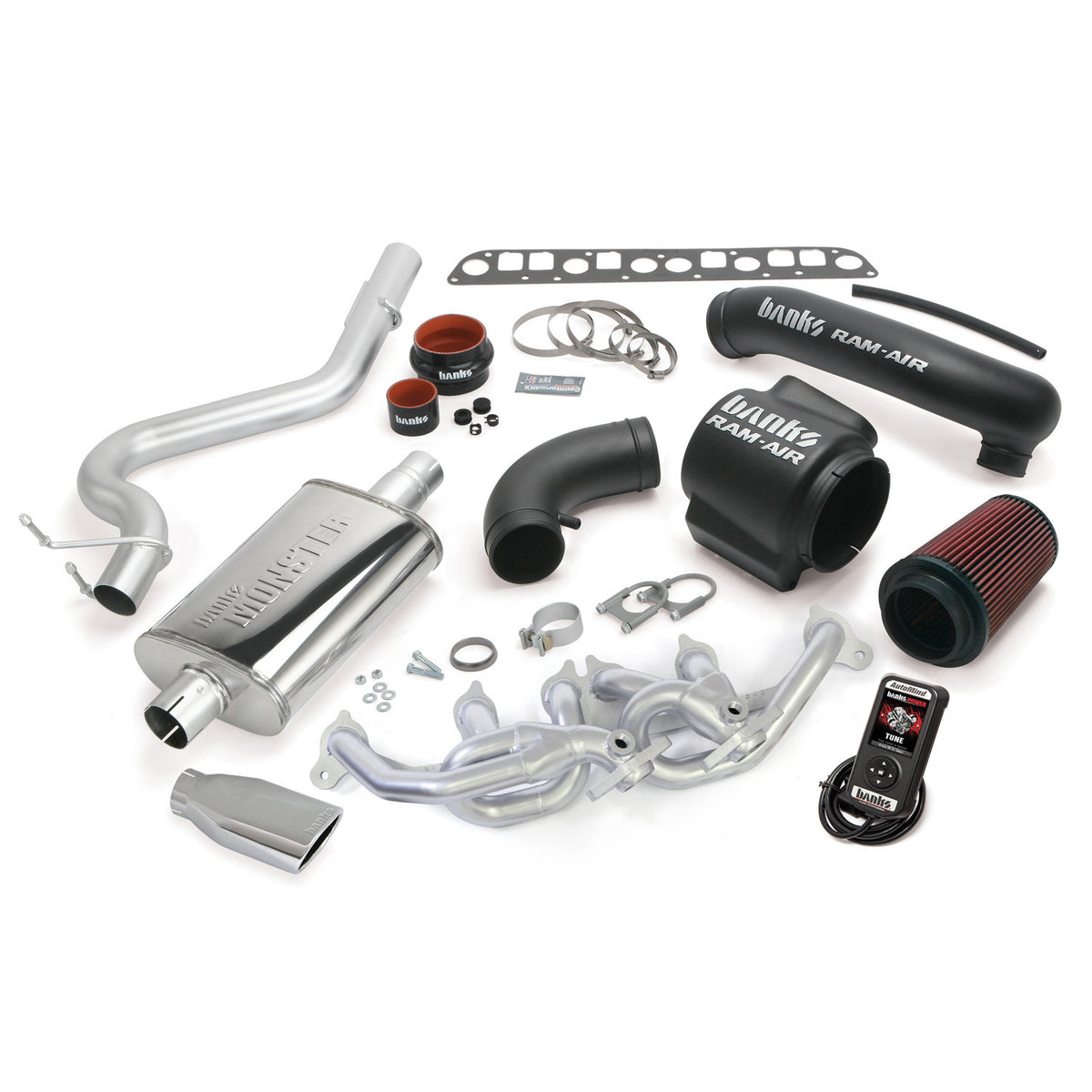 Banks Power 00-03 Jeep 4.0L Wrangler PowerPack System - SS Single Exhaust w/ Black Tip - 51333-B
