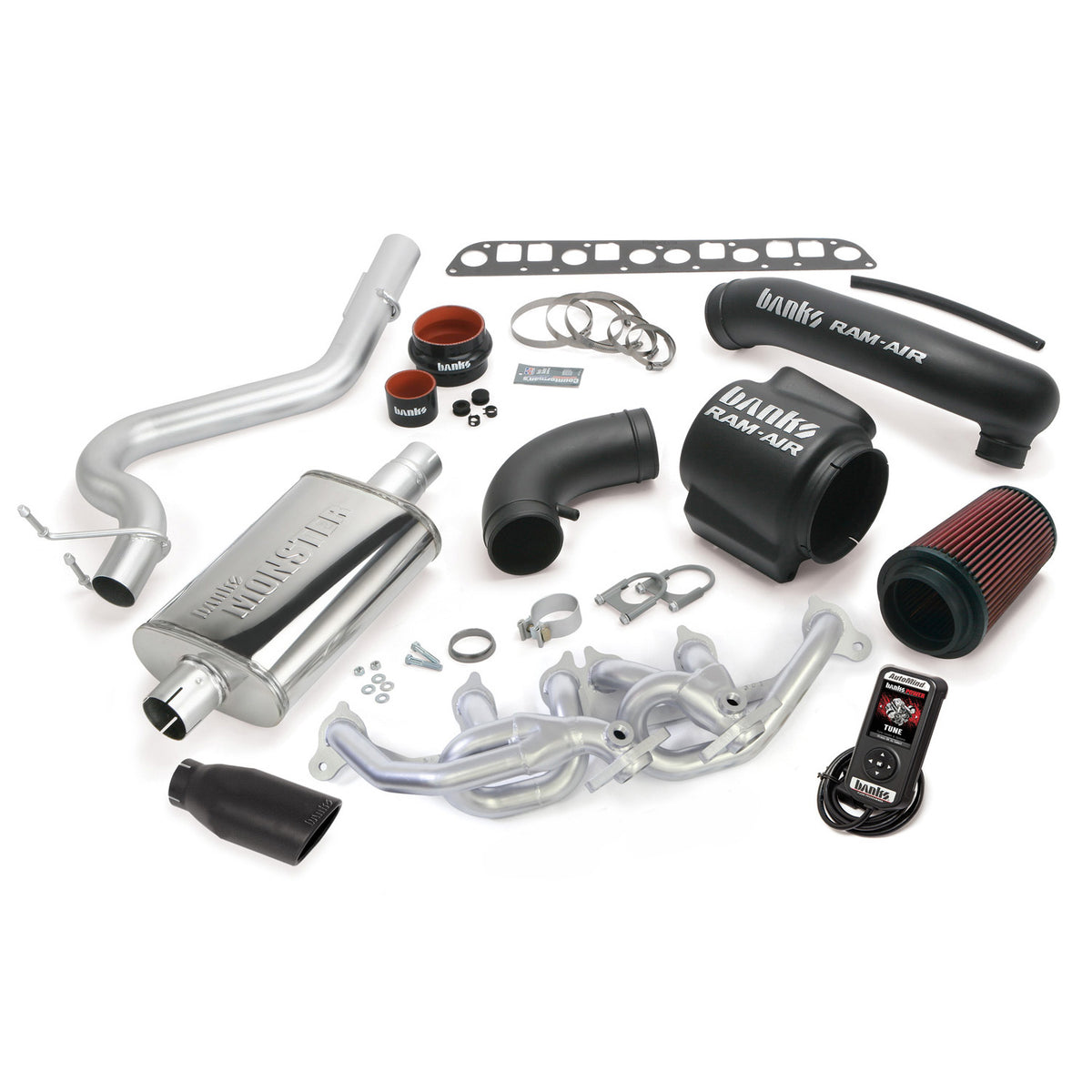 Banks Power 04-06 Jeep 4.0L Wrangler PowerPack System - SS Single Exhaust w/ Black Tip - 51335-B